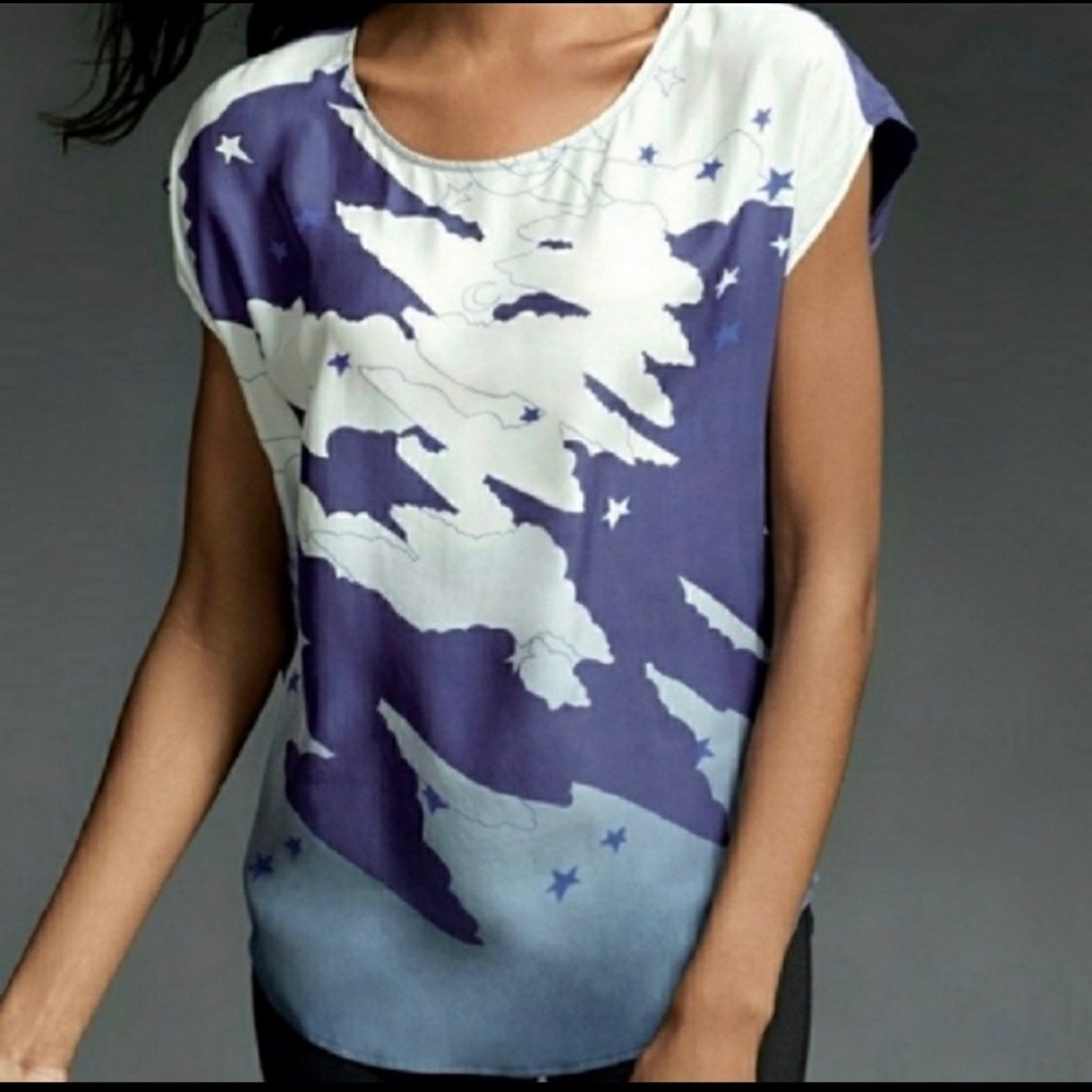 CAbi Style #982 Purple Celestial Silk Blouse